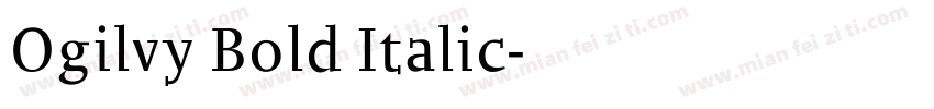 Ogilvy Bold Italic字体转换
